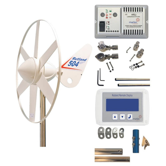 Wind TurbineRutland 504 Windcharger Duo Expert Kit 12V Marine Wind Turbine - hubPOWER