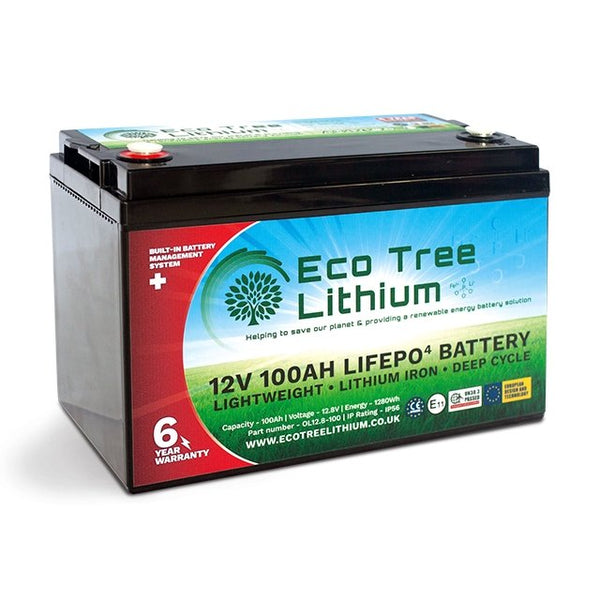 12V 110AH BLUETOOTH Lithium Leisure Battery LiFePO4 - Eco Tree Lithium  LiFePO4 Battery