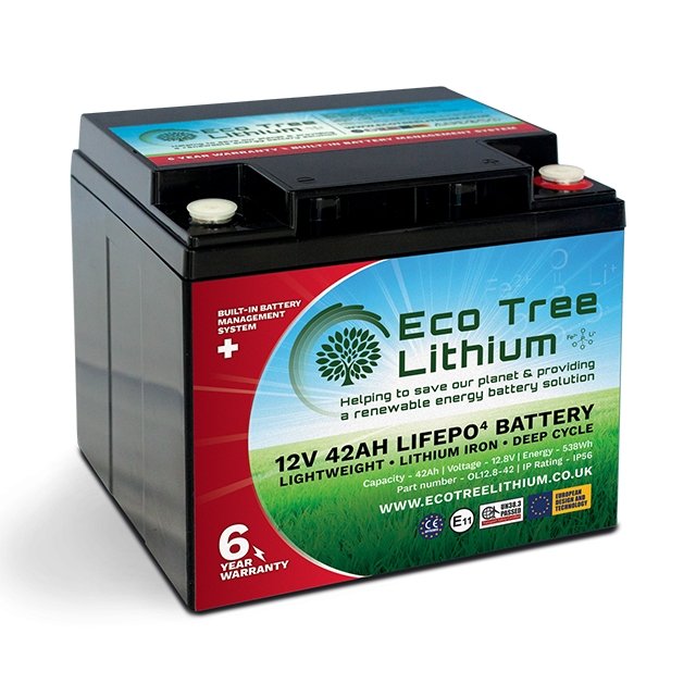 BatteryEco Tree Lithium 12V 42Ah LiFePO4 Energy Storage Battery EL12.8-42 - hubPOWER