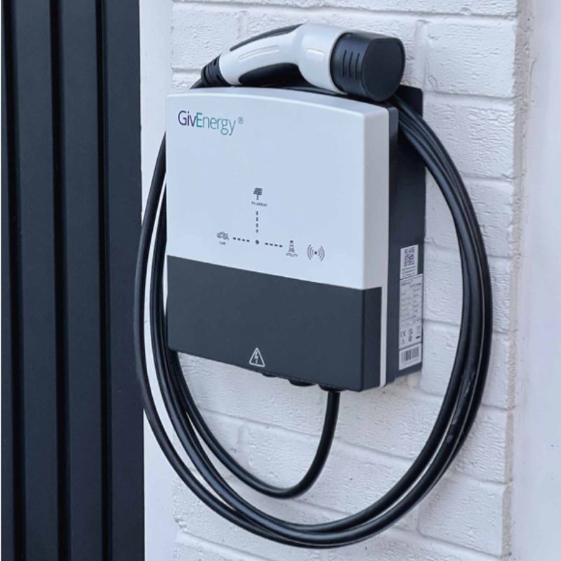 EV ChargerGivEnergy EV Charge Point 7kW Tethered 5m Cable Black & White - hubPOWER