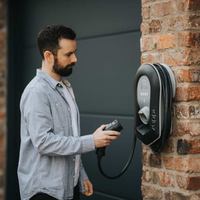 EV Chargermyenergi zappi ZAPPI-2H22TB EV Charge Point 22kW Eco-Smart Three Phase Tethered Black - hubPOWER